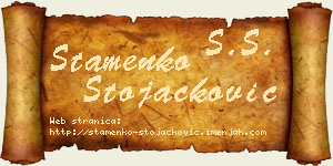 Stamenko Stojačković vizit kartica